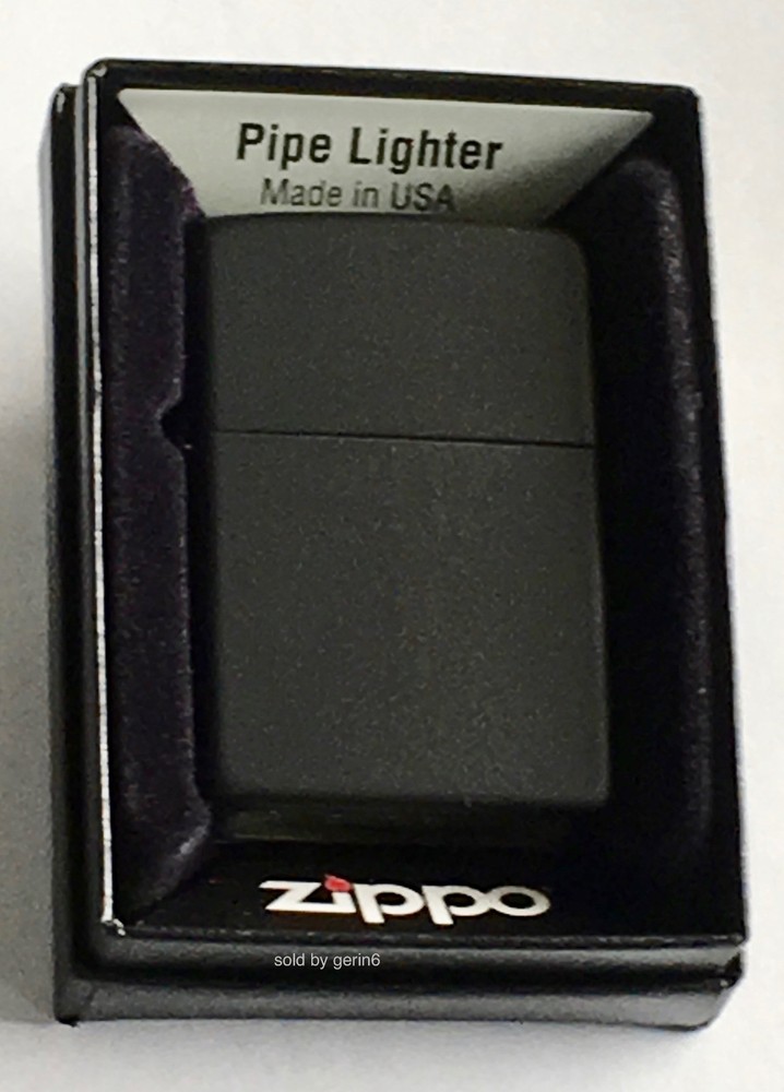 Zippo Windproof Black Matte Lighter With Pipe Insert, 218 Pipe, New In Box