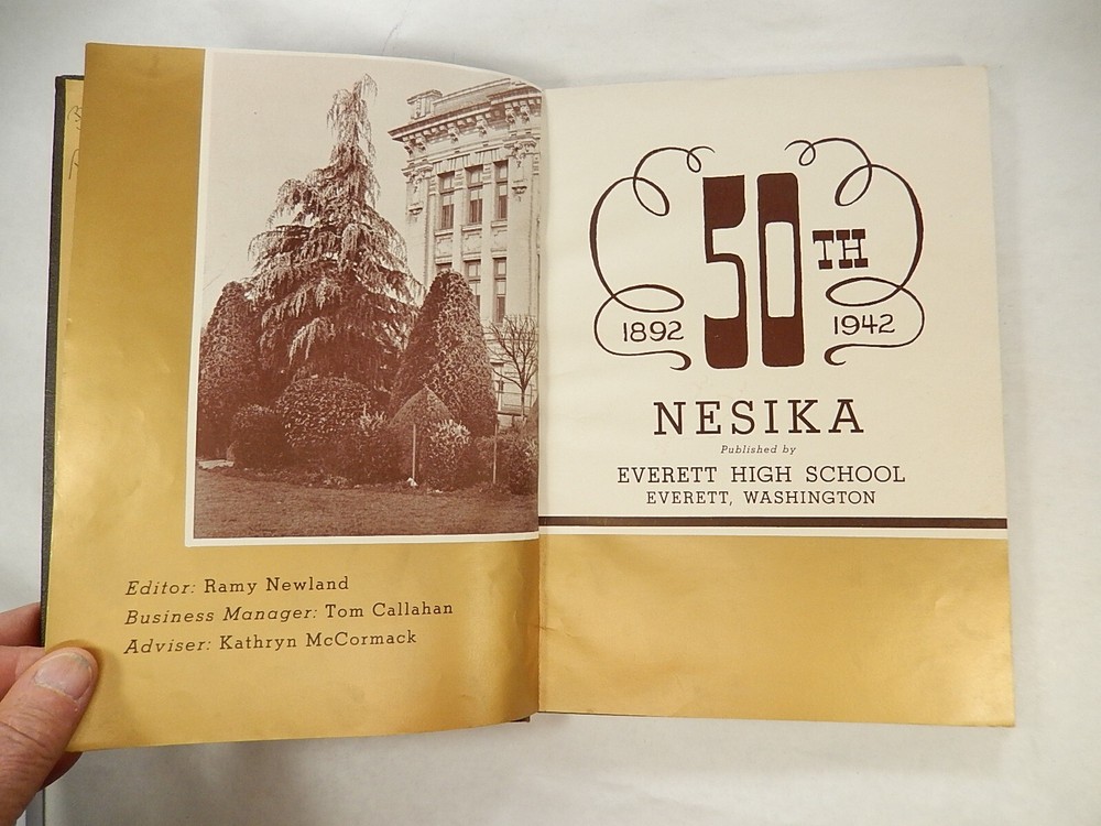 Yearbook, Everett High School, Everett Washington, 1942, Nesika