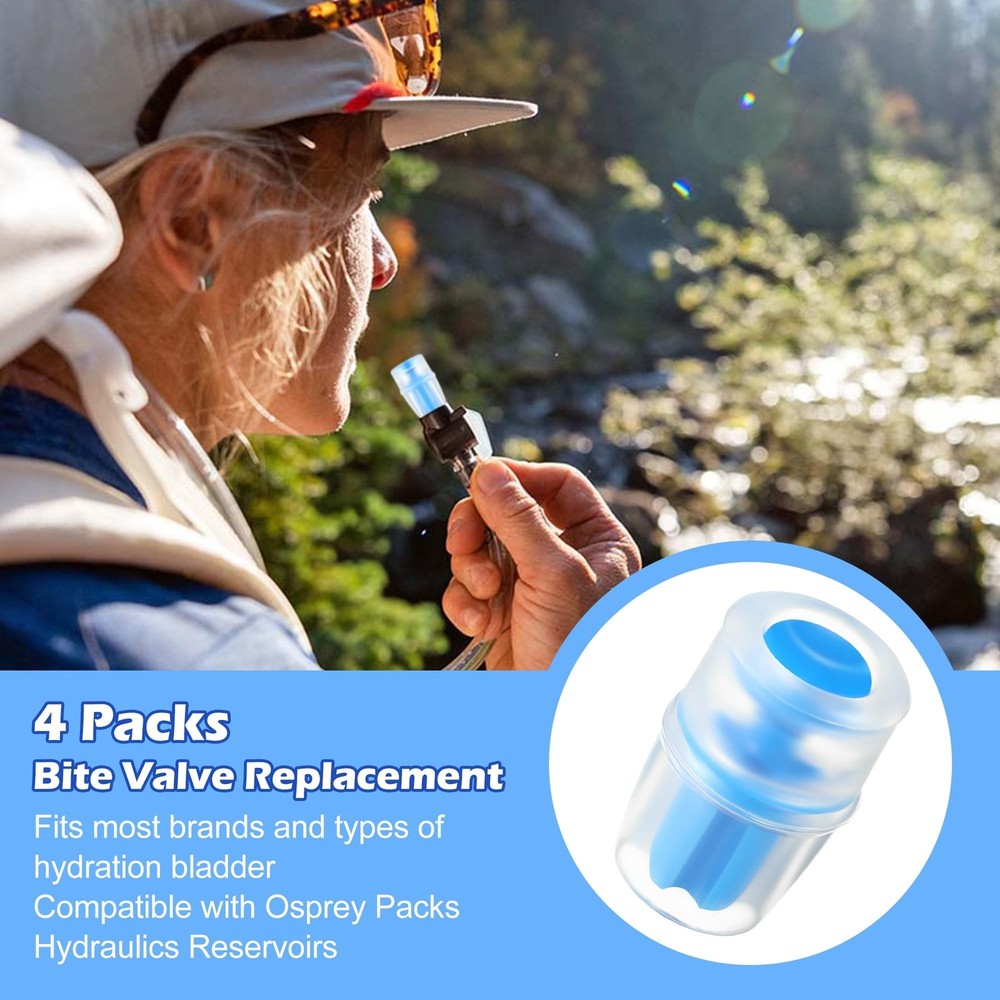 Enhon 4 Packs Bite Valve Replacement Sheath for Water Bladder, Compatible wit...
