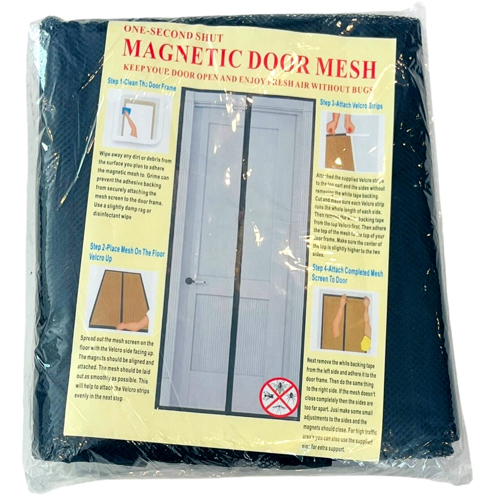 One Second Shut Magnetic Door Mesh - Keep Bugs Out - Easy Install