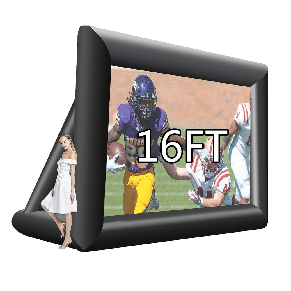 16ft Inflatable Projector Screen, Outdoor Projector Screen, Front/Rear Projec...