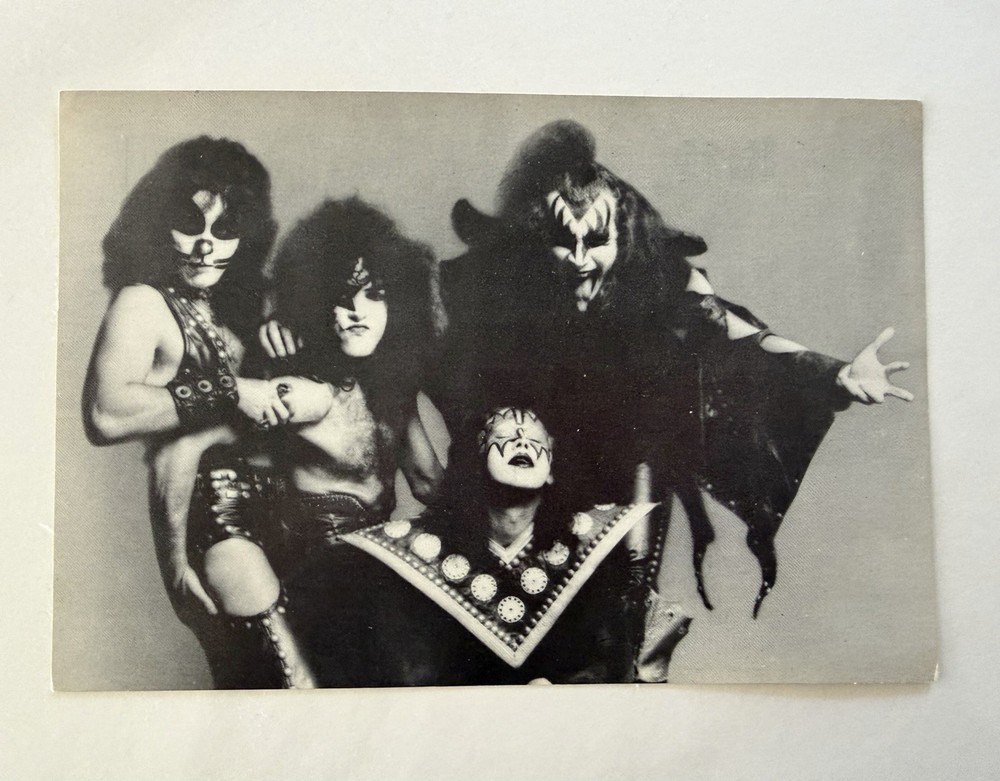 KISS 1974 HOTTER THAN HELL ALBUM PROMO POSTCARD AUCOIN VINTAGE RARE HOLY GRAIL🔥