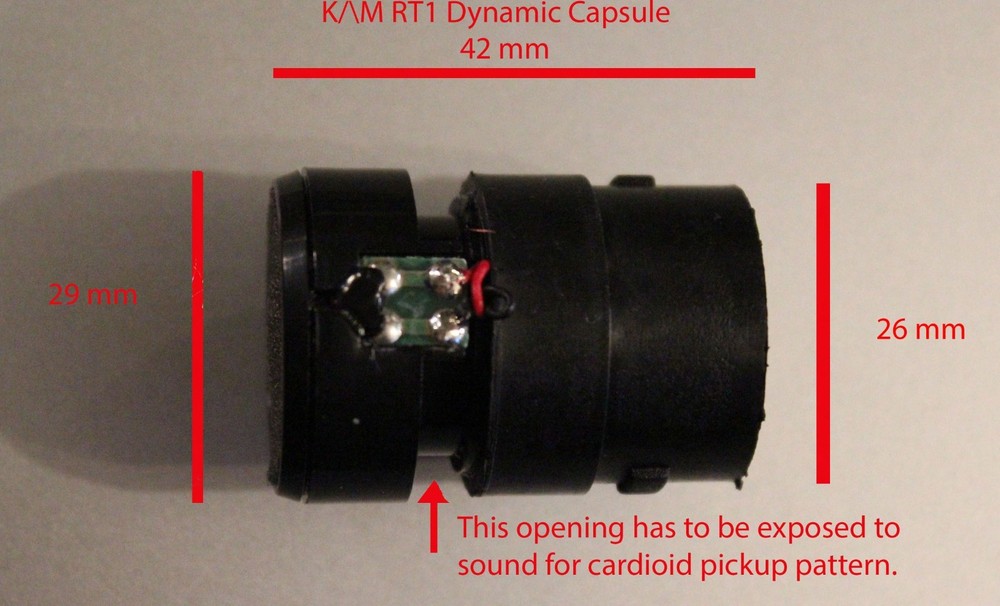 KAM RT1 Dynamic Mic Capsule, Clear Highs & Deep Lows