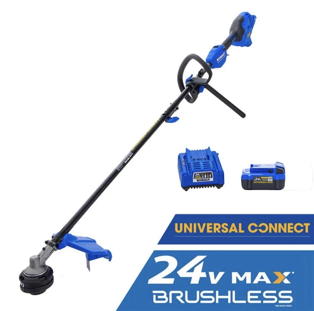 Kobalt 24-volt 15-in Split Shaft Attachment Capable Battery String Trimmer 4.0 A