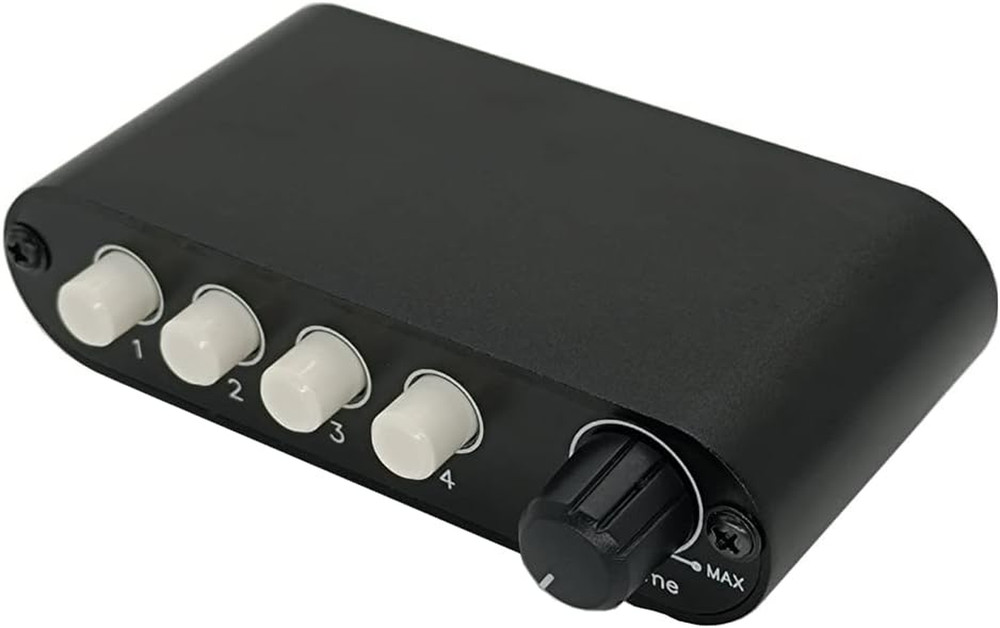 4-Way 3.5Mm Stereo Audio Switch Input Signal Source Switcher Selector Splitter B