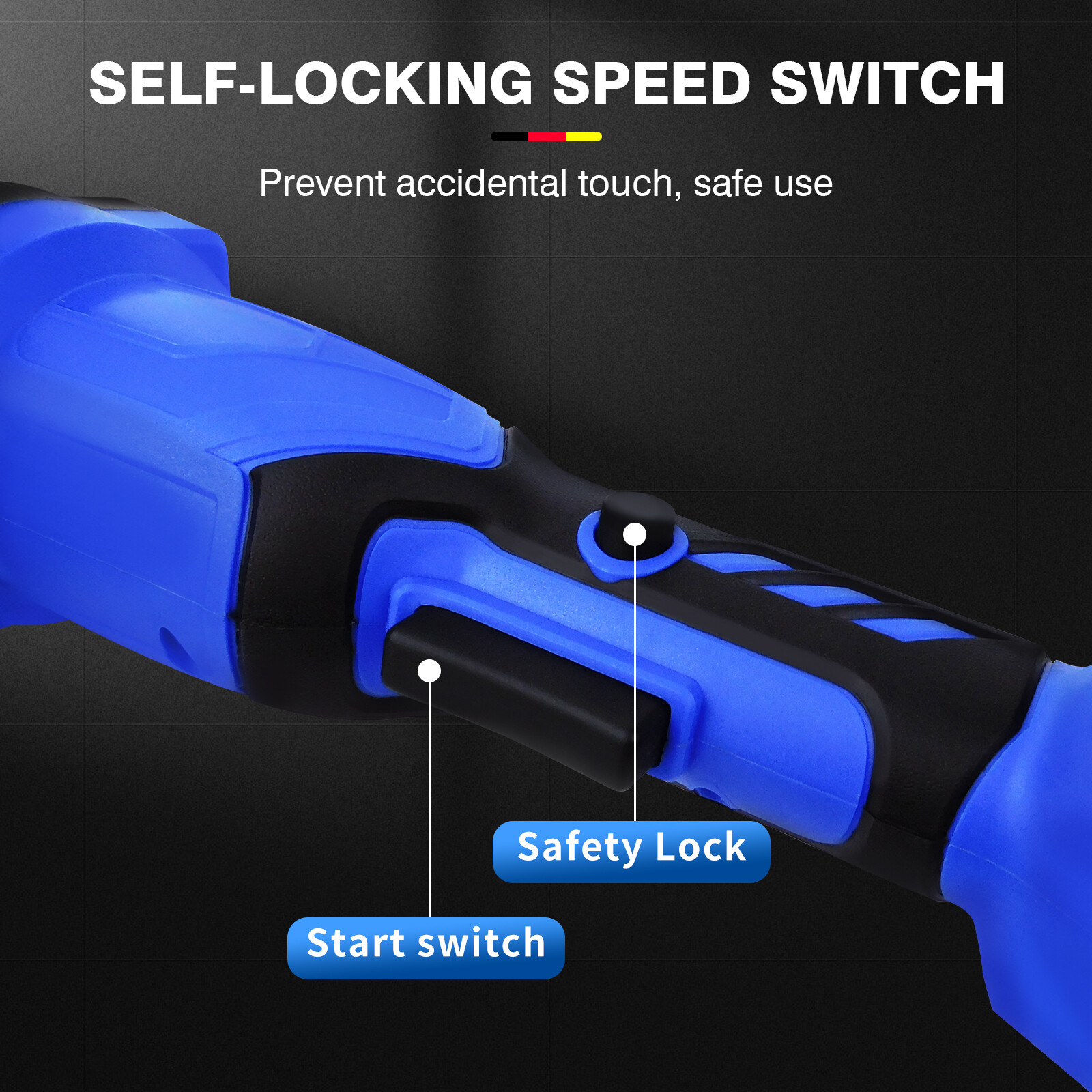 Electric Angle Grinder 10000RPM Motor 115mm Brushless Fit For Makita 18V Battery