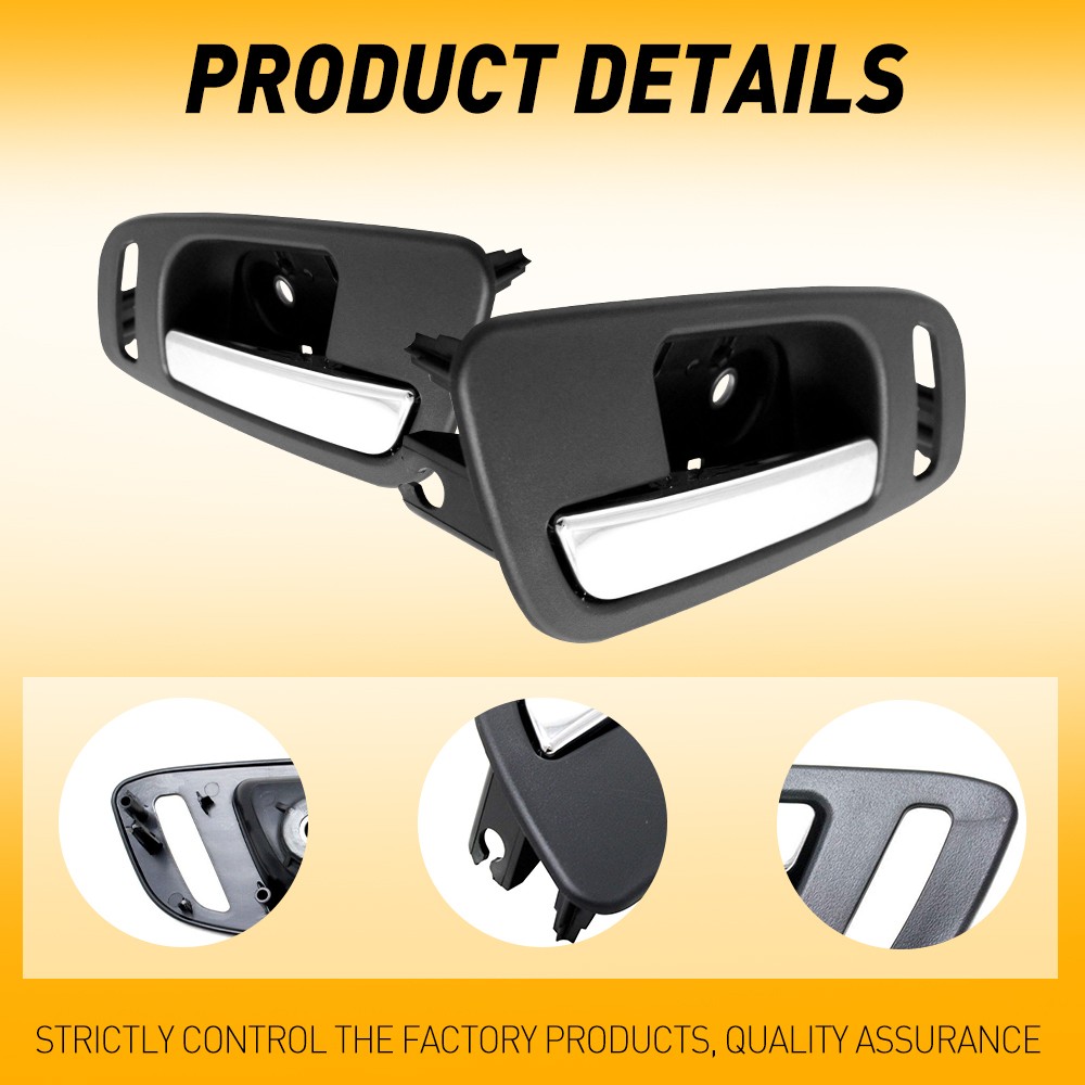2PCS Front Interior Door Handle & Left Right Side For 2007-2013 Silverado GMC