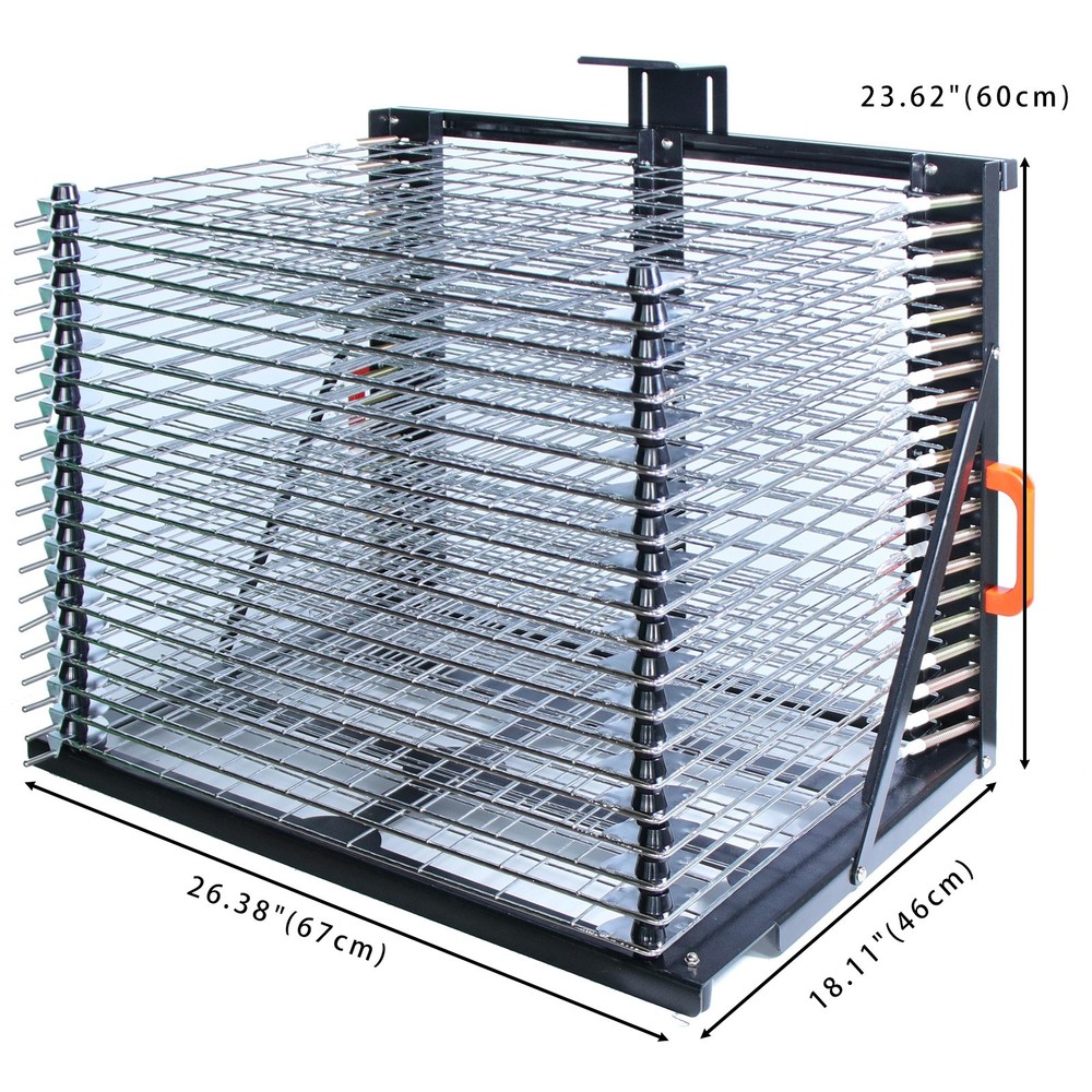 20 Layers Desktop Flat Push-pull Type Drying Rack Storage Rack Tool N25-4060