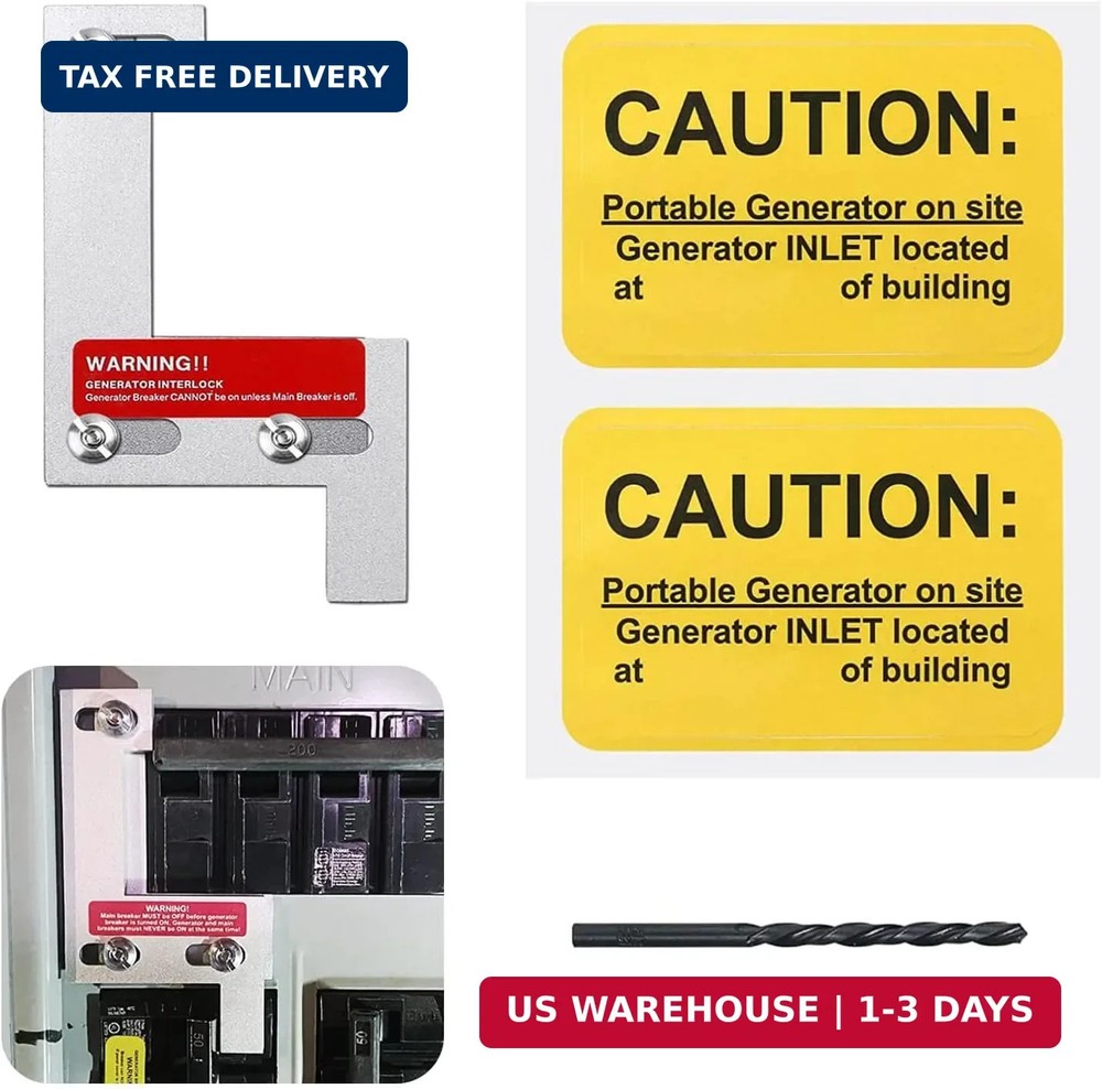 Generator Interlock Kit Compatible with ITE, Gould, Murray, Siemens, and Thomas