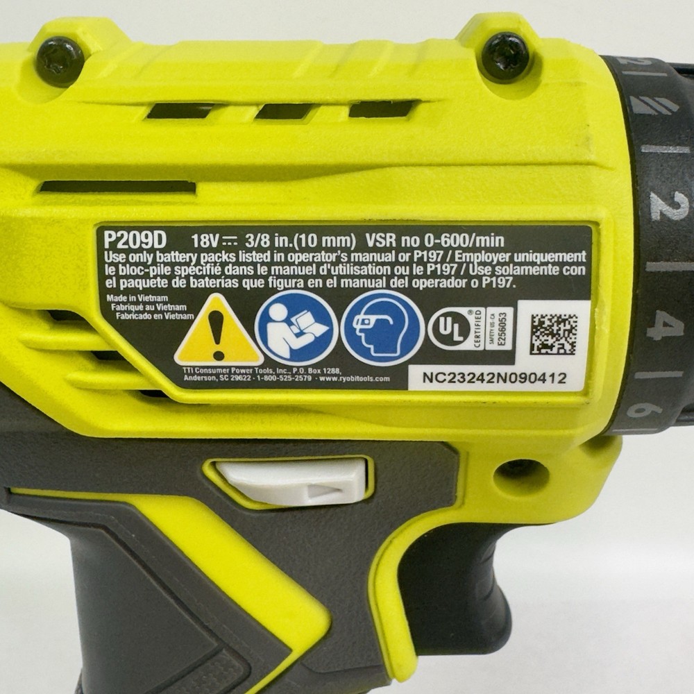 Ryobi 18 Volt P209D 3/8" Drill Driver 18V One+ Tool Only