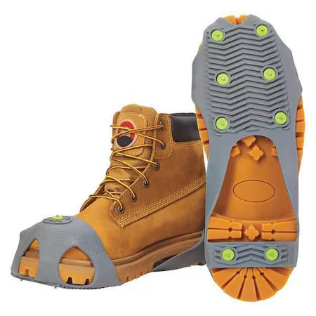 Winter Walking Jd510-Xl Traction Device, Ball, Heel Coverage, Pull-On, Tungsten
