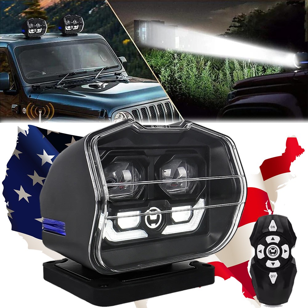LED Remote Control Searchlight Marine Boat Car Truck Wireless Spotlight Magnetic