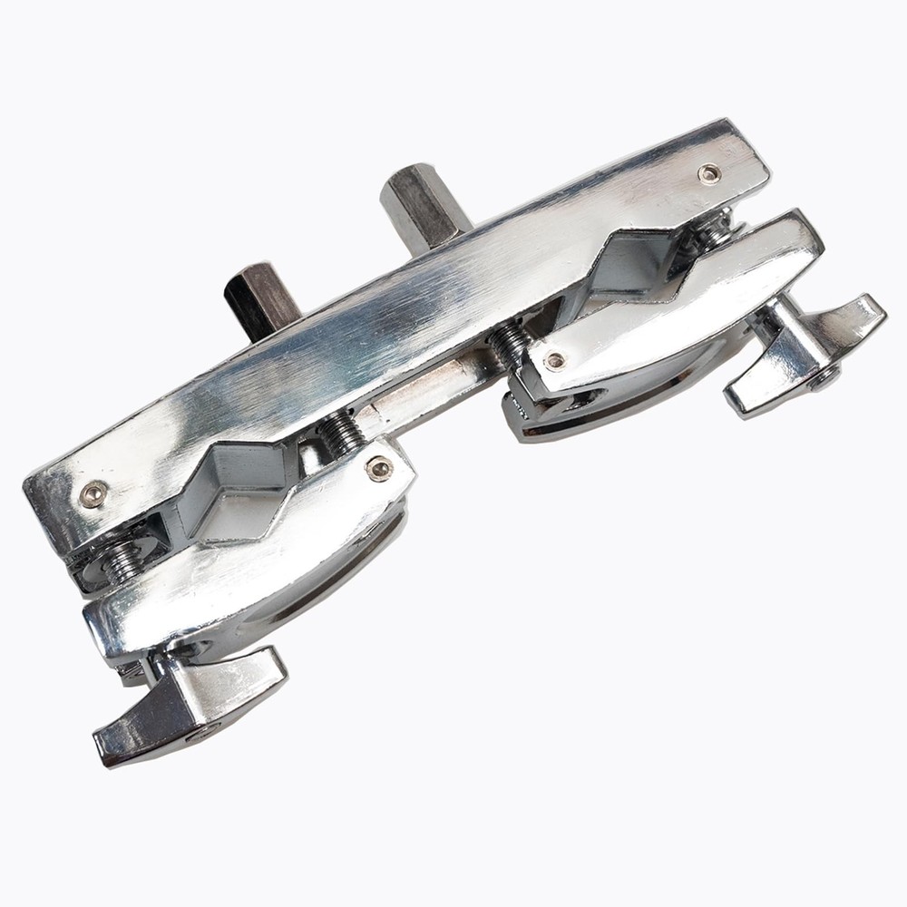Silver Cymbal Stand Multi-Clamp Drum Mount Holder Adjustable Quick Release