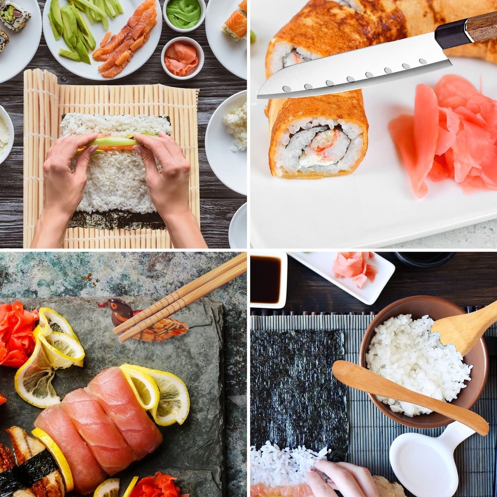 Sushi Making Kit for Beginners, All in One Maker Set 15 Pcs, Multicolor