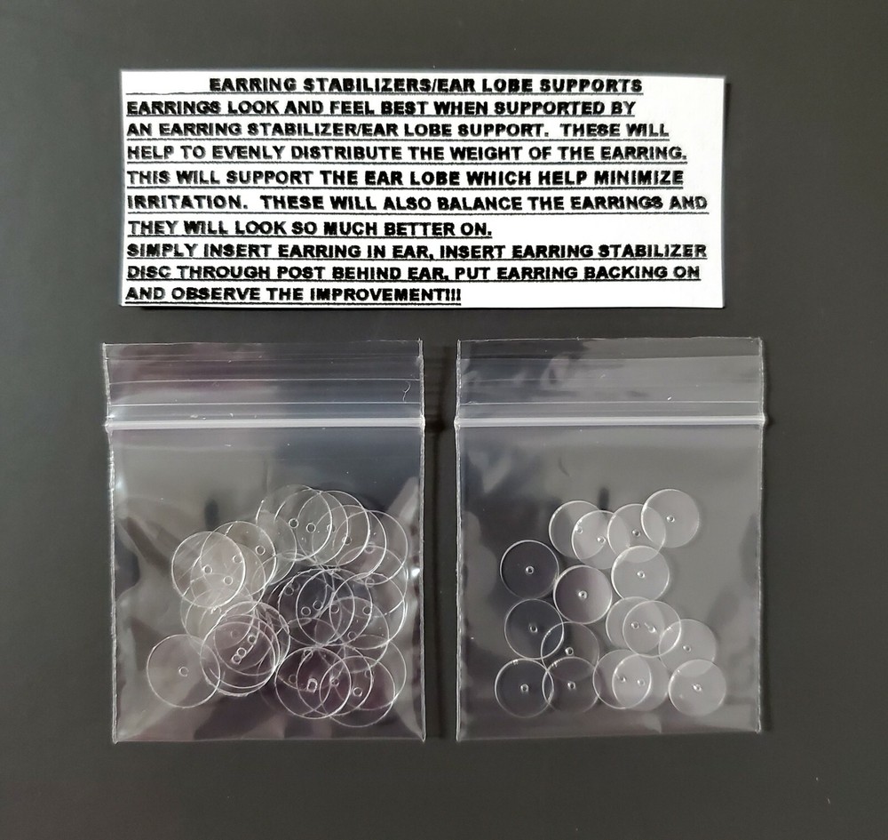 50 PCS - 2 SIZE LARGE & SMALL COMBO PACK - FIX/SOLVE DROOPY DROOPING EARRINGS