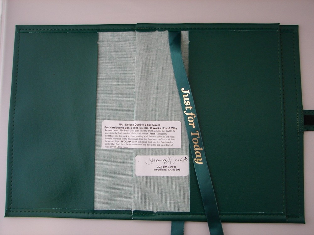 Narcotics Anonymous NA Basic Text 6th How & Why Green book Cover Living Clean