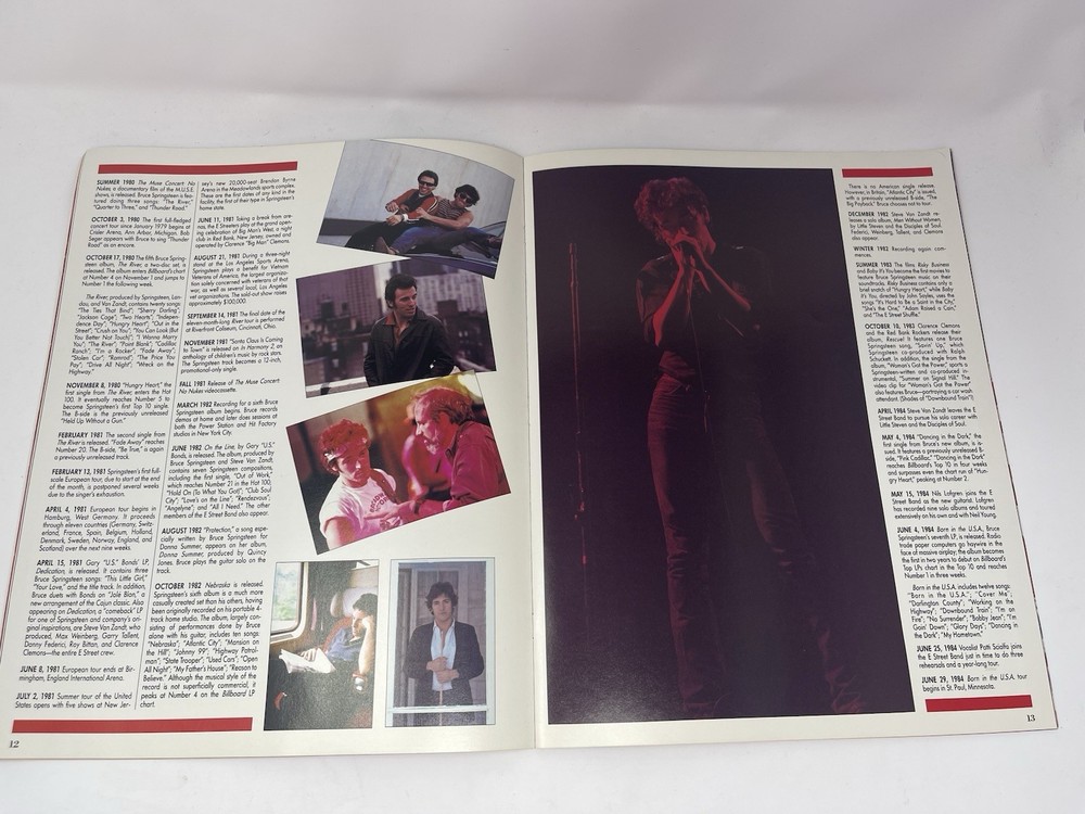 BRUCE SPRINGSTEEN “ BORN IN THE U.S.A. TOUR “ PROGRAM