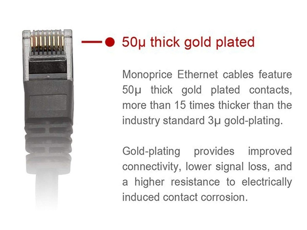 Monoprice 102136 Cat5e Ethernet Patch Cable - Network Internet 3 Feet, Orange