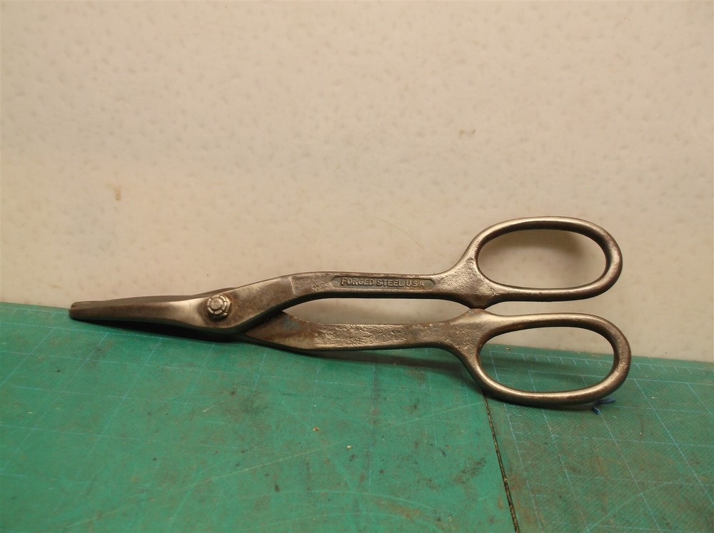 Vintage Blue Bird 10" tin snips