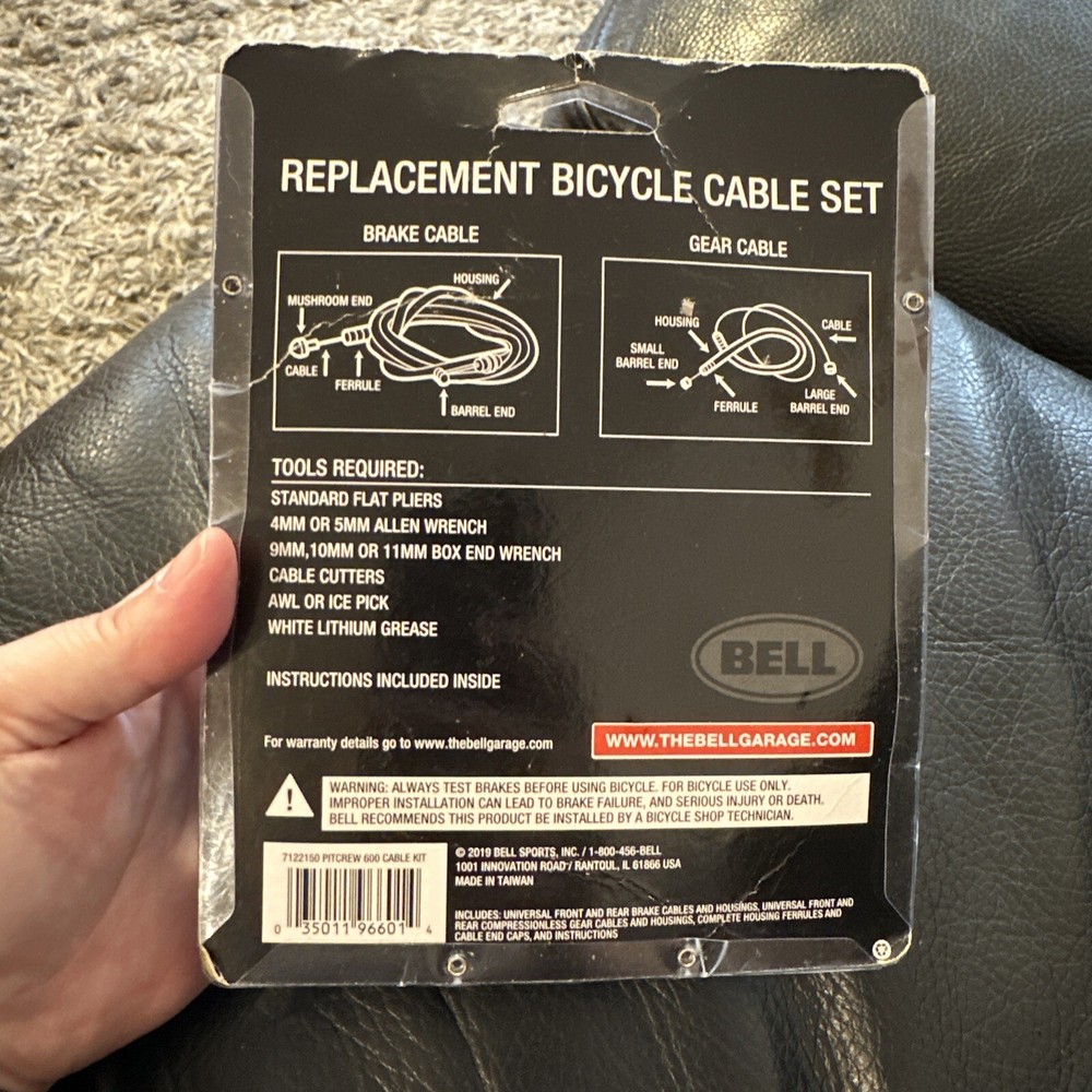BELL PitCrew 600 Replacement Bicycle Cable Set for Multi-Speed Shifting Braking