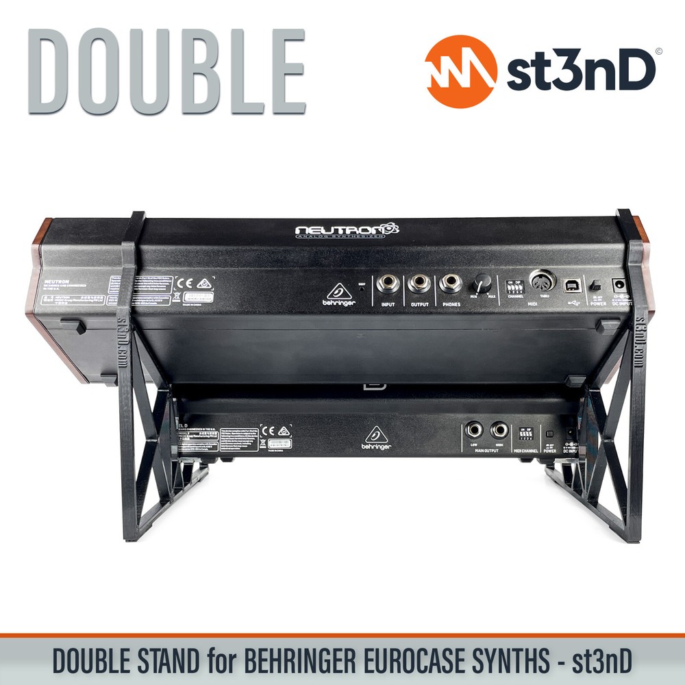 DOUBLE STAND for BEHRINGER EUROCASE INSTRUMENTS AND SYNTHS - 3D Printed