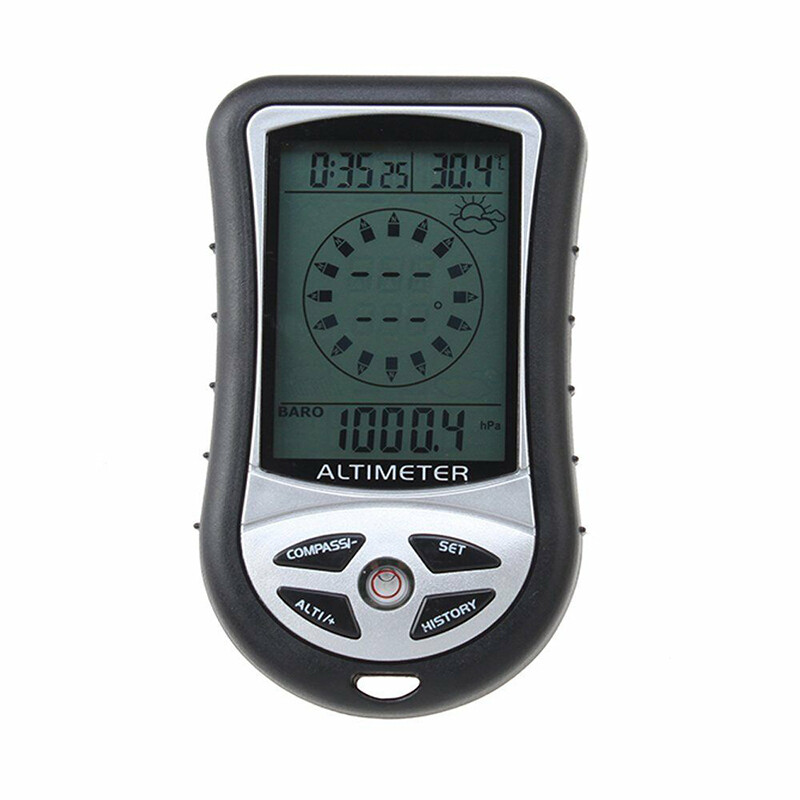 Portable Multifunction Altimeter Digital Compass Clock Barometer Thermometer n
