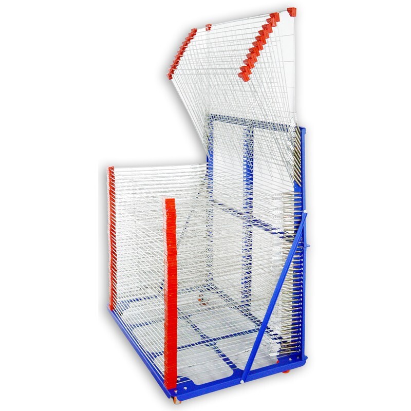 Screen Printing Movable Drying Rack 50 Layers Adjustable with 4 Universal Wheels