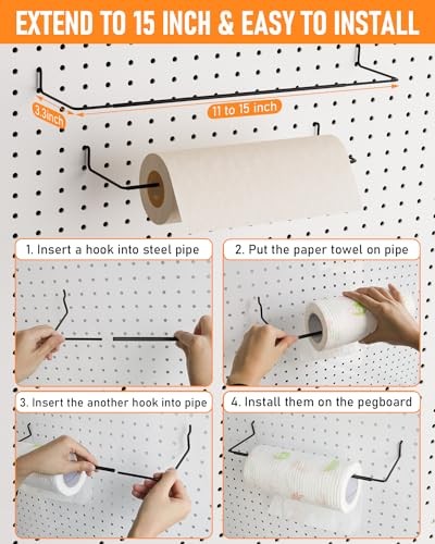 238PCS Pegboard Accessories Organizer Kit, Peg Board Hooks Assortment with