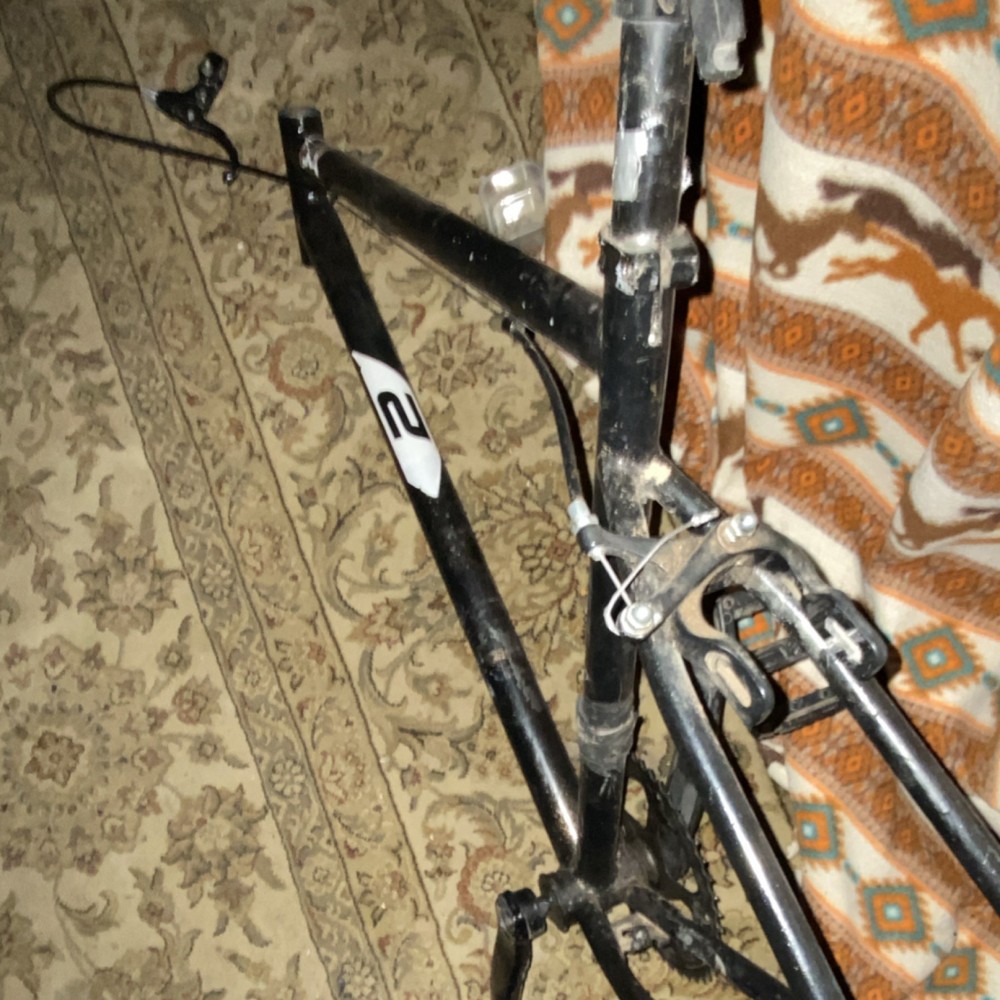 Black Steel Bicycle Frame
