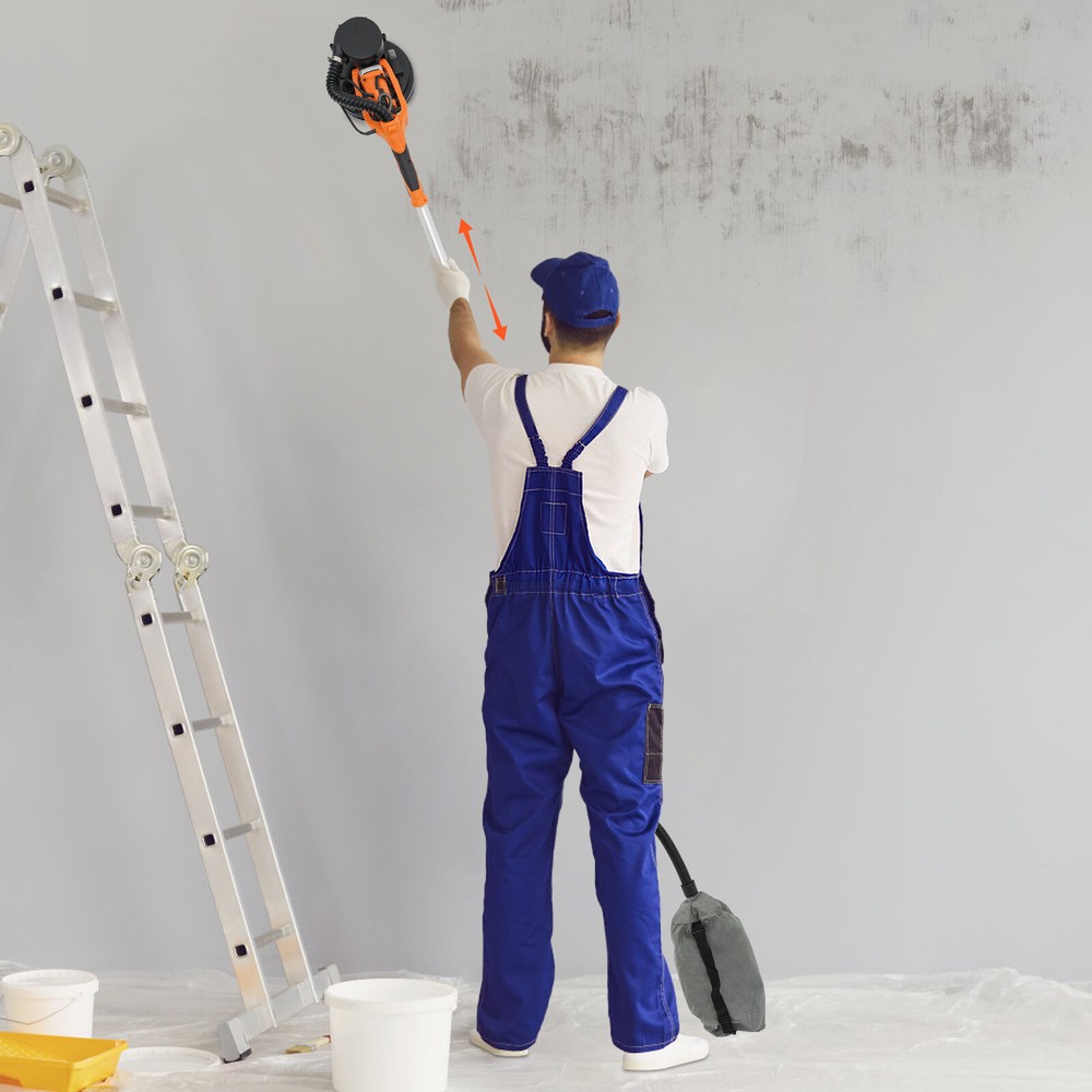 Electric Ceiling Wall Sander Variable Speed Dustless Drywall Sanding Machine