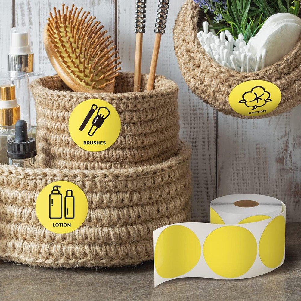 2" Circle Code Dot Sticker Self-Adhesive Round Direct Thermal Labels 750/Roll