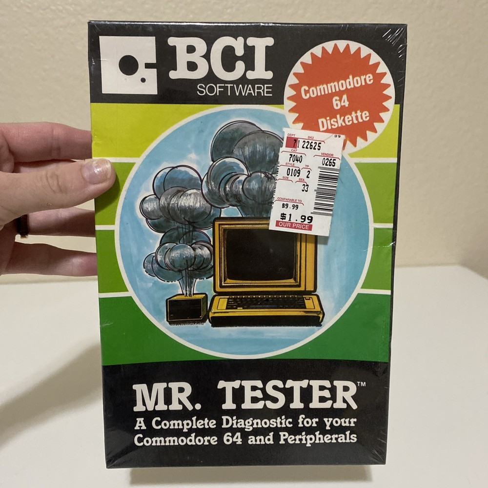 BCI Software Commodore 64 Mr. Tester Sealed / New