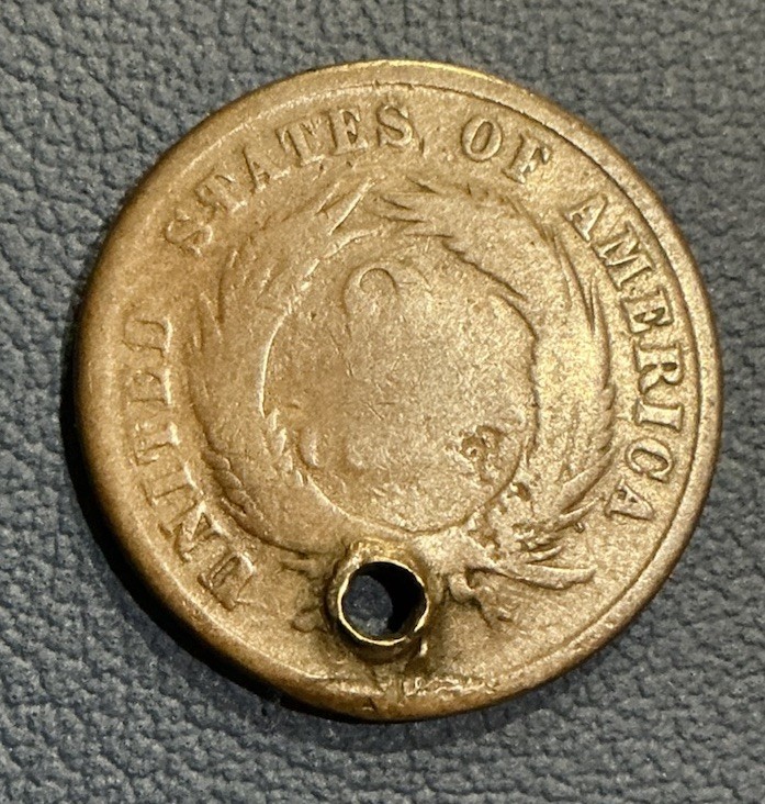 1865 Two Cent Piece 2C - Civil War Date