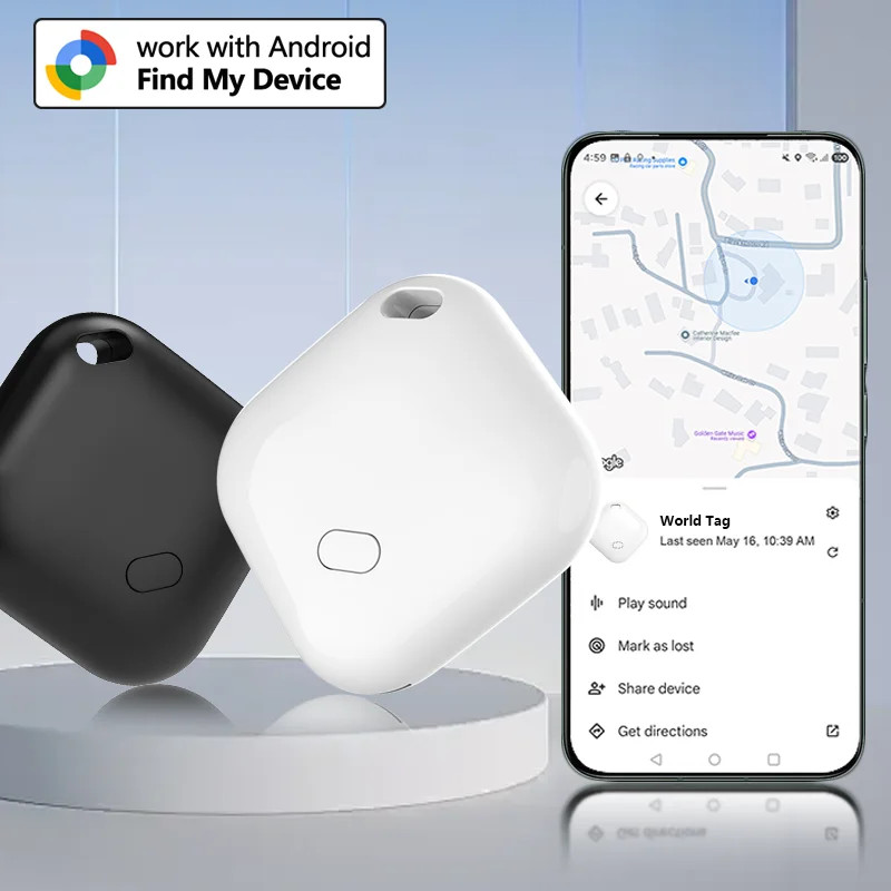 Smart Tracker Tag for Android Device Google Find Hub App Tag Key Finder Wallet