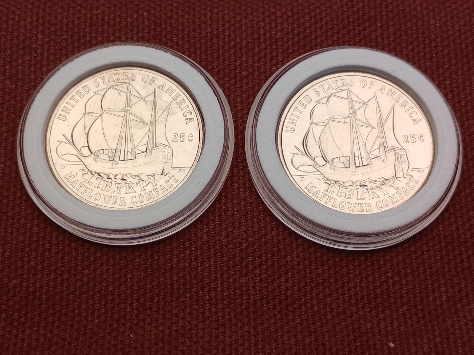 2026 P&D Mayflower Quarter SemiQ 1776-2026 (2) Coin Set in Capsules 💥SHIPS NOW