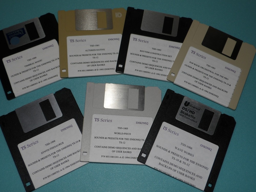 Ensoniq TS-10 & TS-12 Floppy Disk Sound Library **10 FLOPPY DISK SET**
