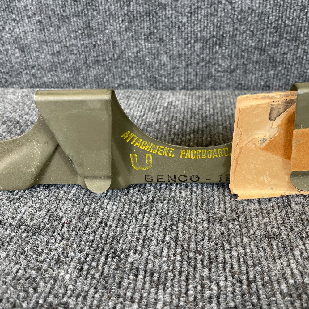 Vintage 1944 WW2 US Packboard Frame Shelf Attachment w/ Instruction Sheet BENCO