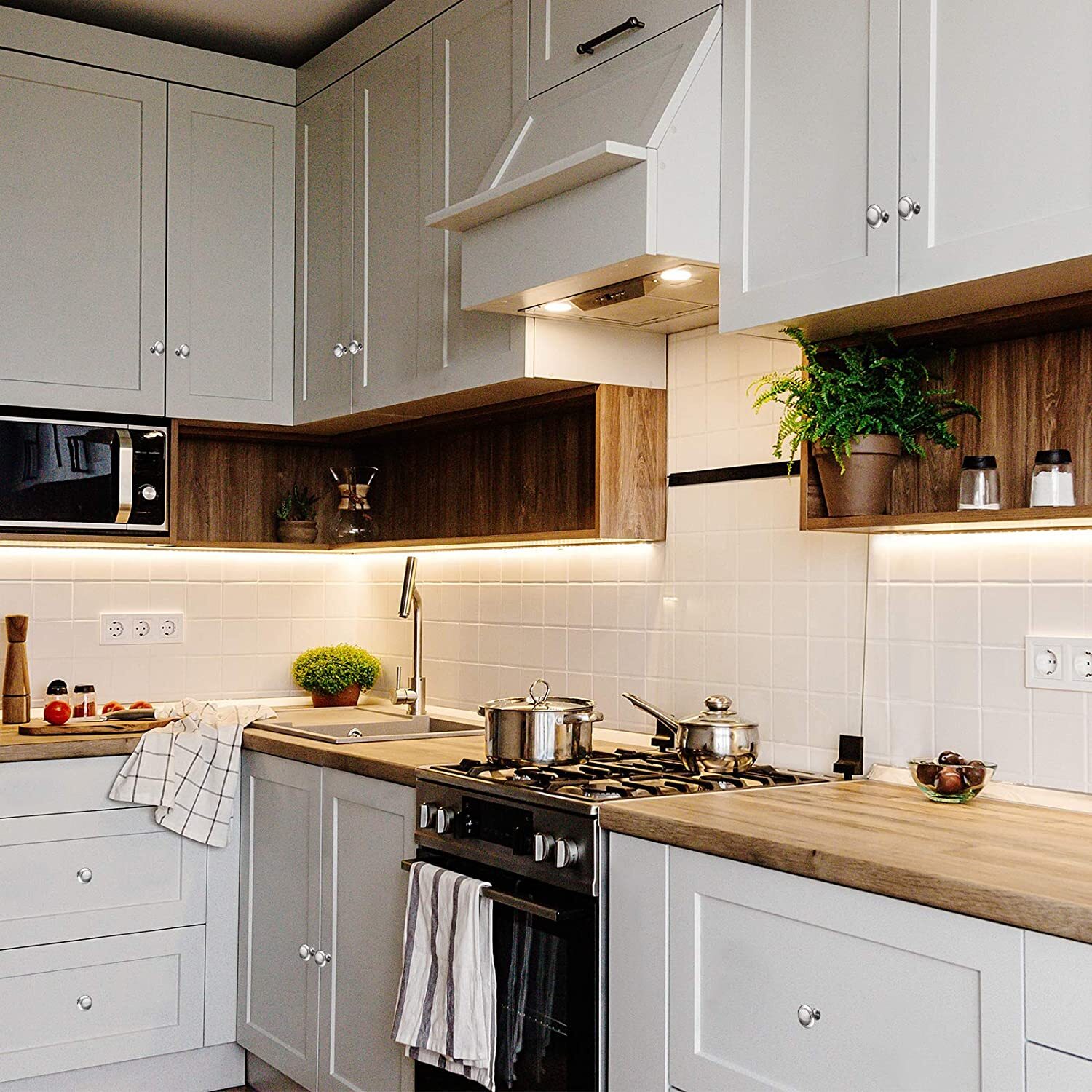 Lot Stainless Steel Door Knobs Cabinet Handles Cupboard Drawer Kitchen Pulls