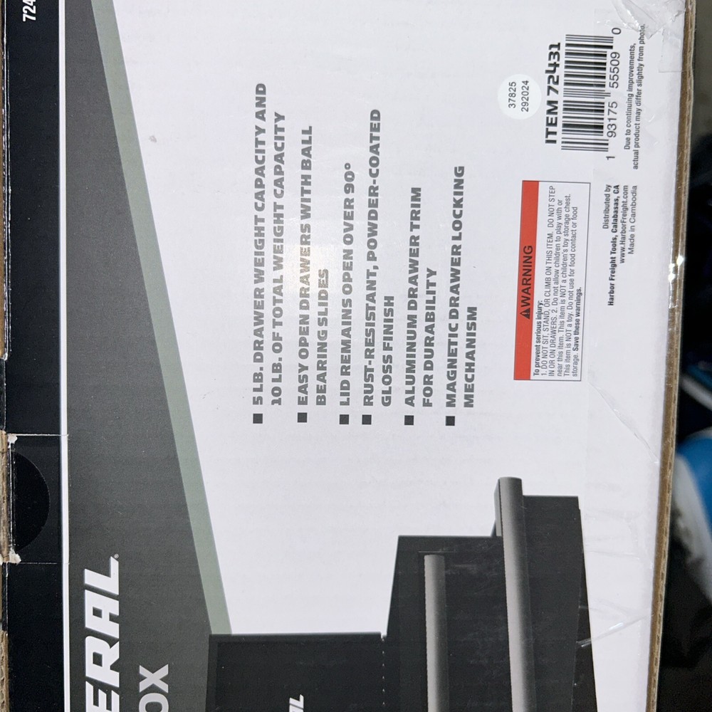 US GENERAL MINI TOOLBOX - Brand New, Unopened, Black