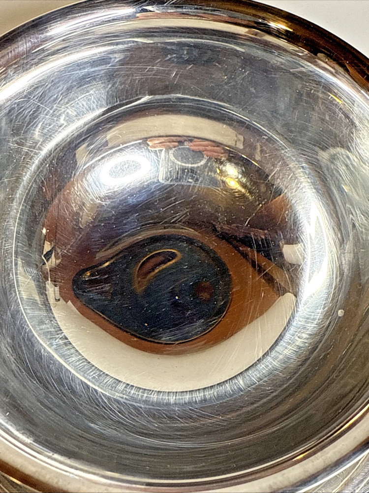 Vintage Oneida Silver Plate Round Sauce Bowl W/Attached Tray USA