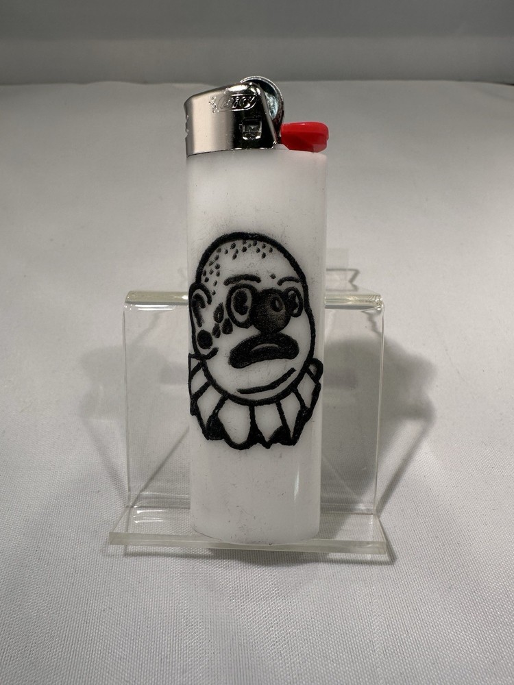 Tattooed Custom Bic Lighter (Clown Guy)