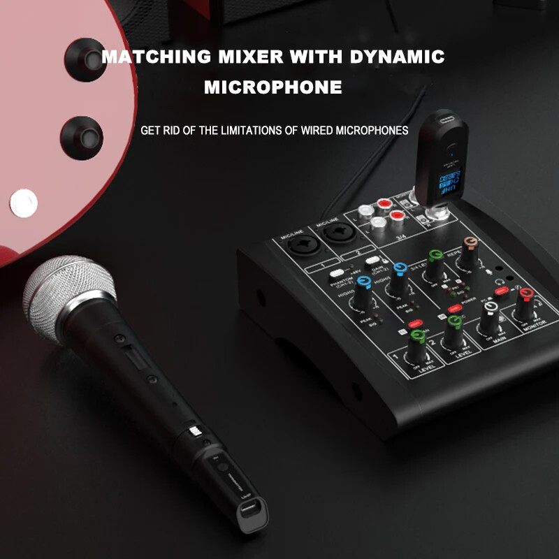 UHF XLR Adapter System Wireless Microphone Transmitter Receiver System