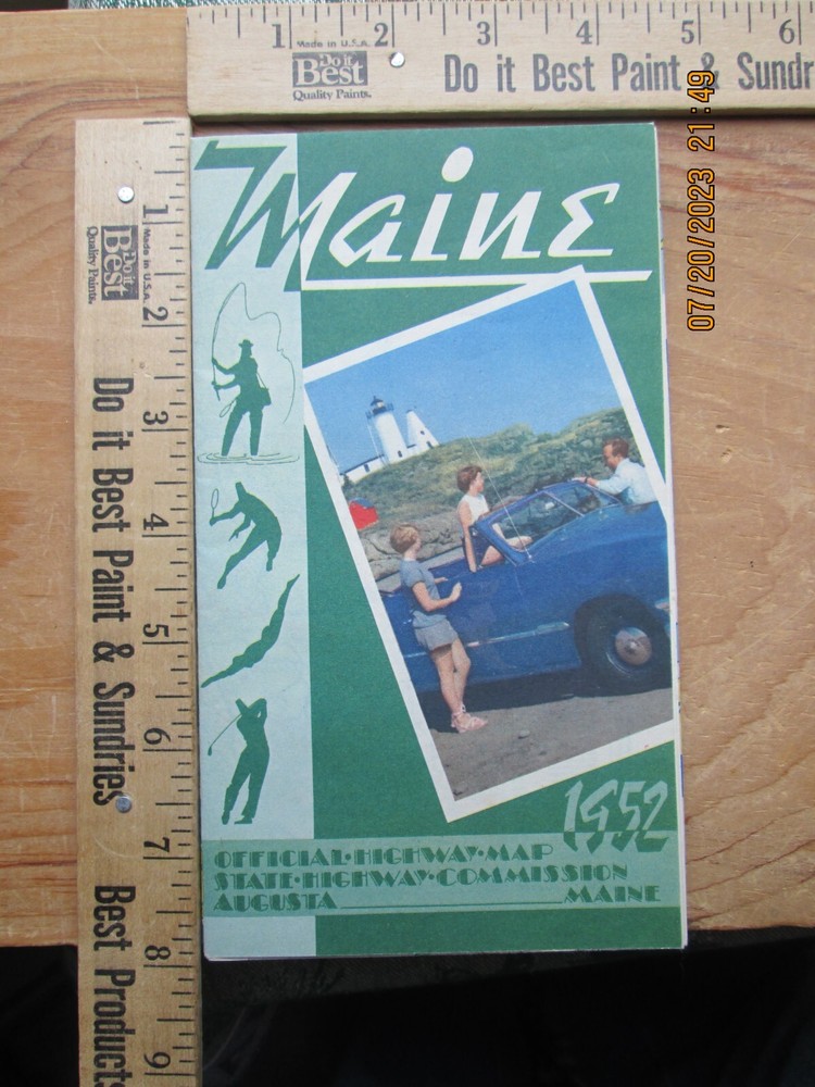 Maine official highway map 1952