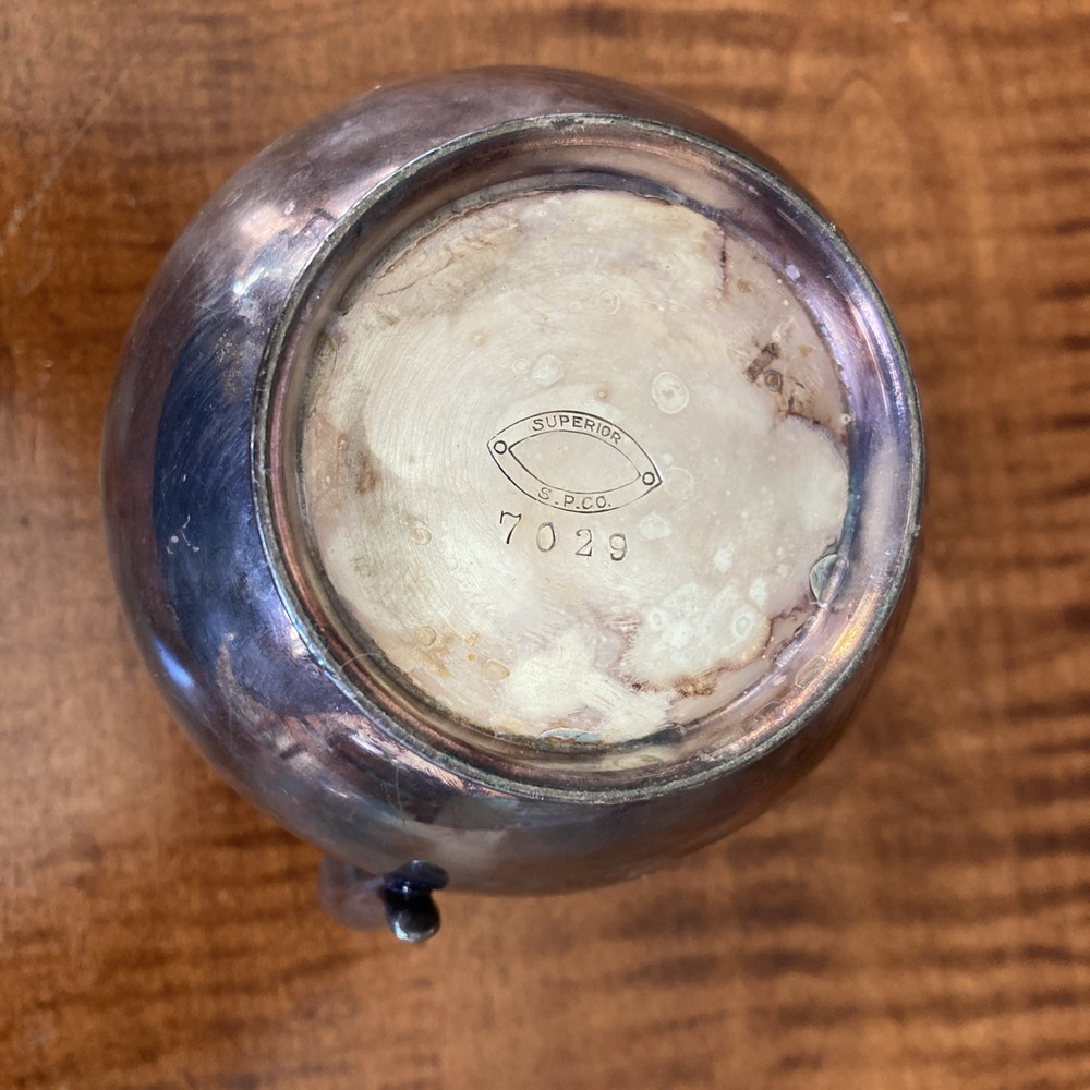 SUPERIOR S.P. CO. # 7029 SILVER PLATE SHORT PITCHER