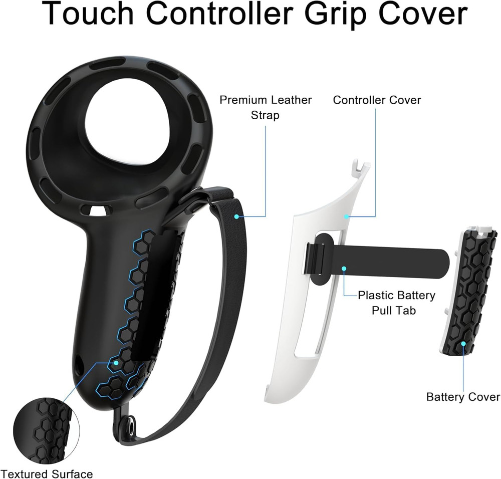 Controller Grips Compatible with Meta Quest 3S Oculus Quest 3 Controllers Straps