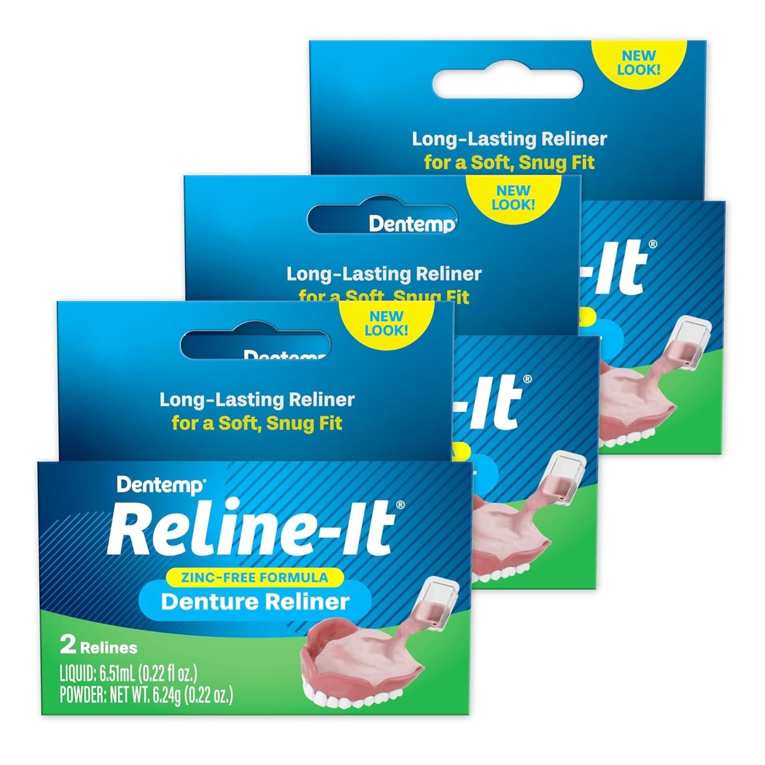 Dentemp Denture RELINER RELINE IT - 2 repairs /3 BOXES