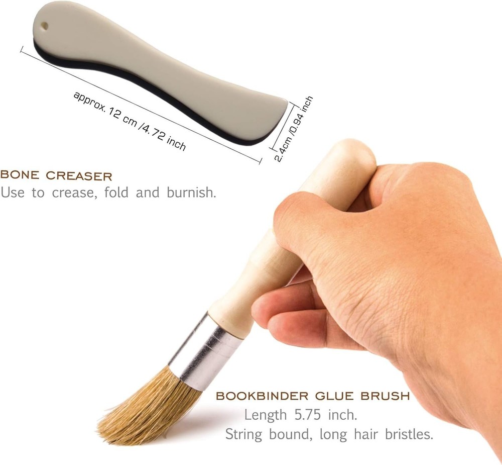 Complete Bookbinding Tools Set with Genuine Bone Folders - For Beginners & Pros