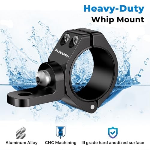 Aluminium Alloy UTV Whip Light Mount, Solid Heavy-Duty CNC Machined UTV Flag