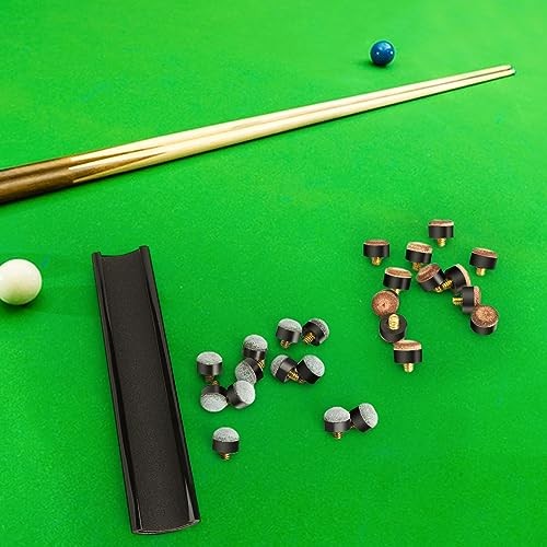 12 PCS Pool Stick Tips Replacement 6xHard & 6xSoft 12mm