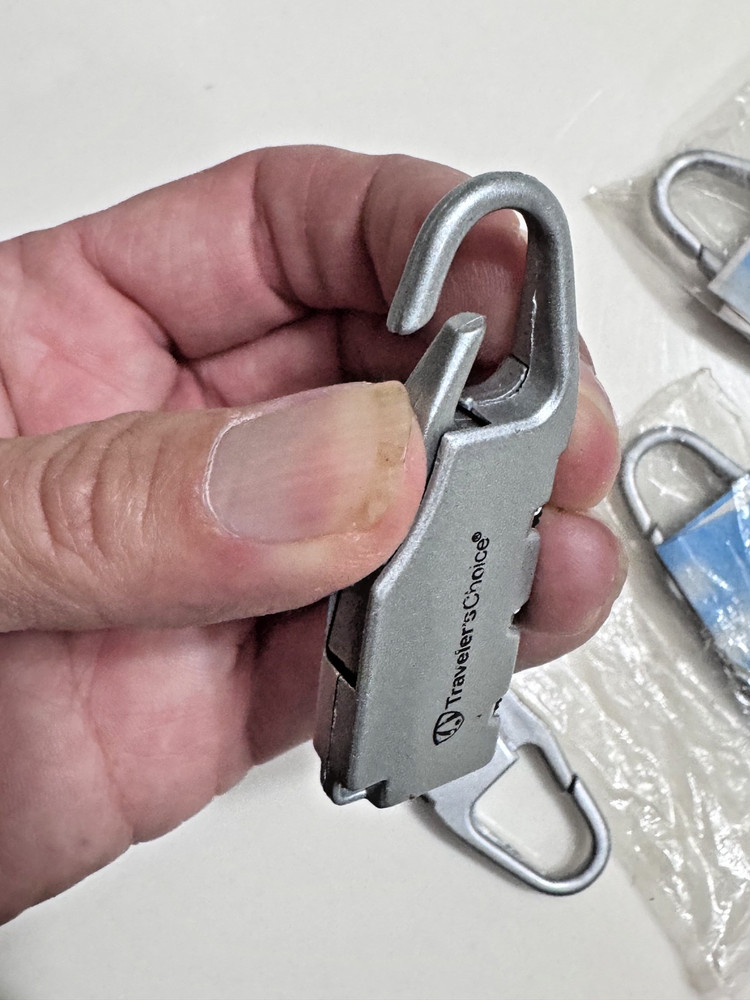 Vintage Zipper Bag Lock 3 Digit Combination Lock Luggage Code Password Padlock